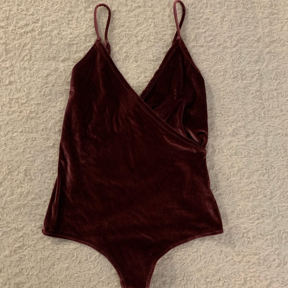 Mauve velvet bodysuit